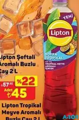 LİPTON TROPİKAL MEYVE AROMALI SOĞUK ÇAY 2 L fiyat ve kampanya bilgisi